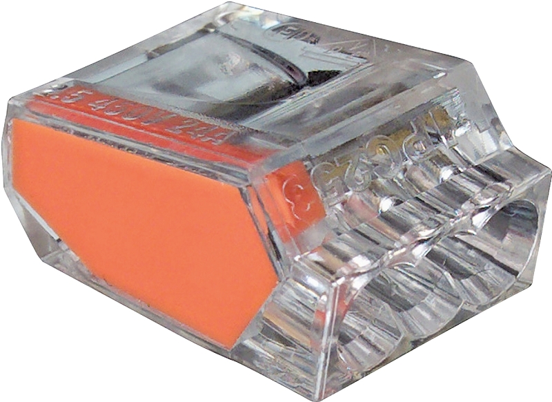 Gardner Bender PushGard 10-PC3 Wire Connector, 12 to 22 AWG Wire, 3-Pole, Copper Contact, Orange