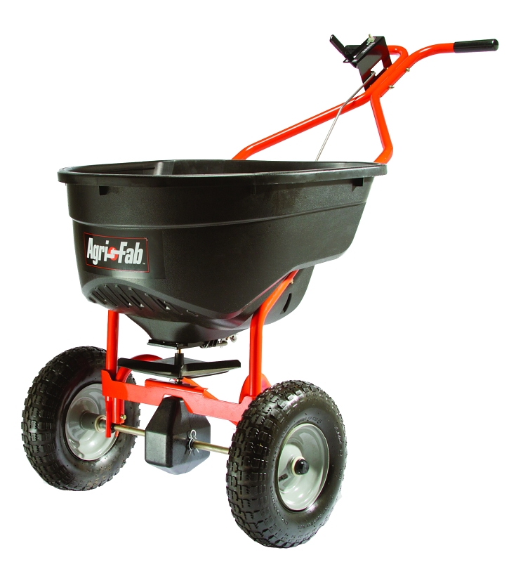 Agri-Fab 45-0462 Broadcast Spreader, 25,000 sq-ft Coverage Area, 12 ft W Spread, 130 lb Capacity, Polyester Hopper
