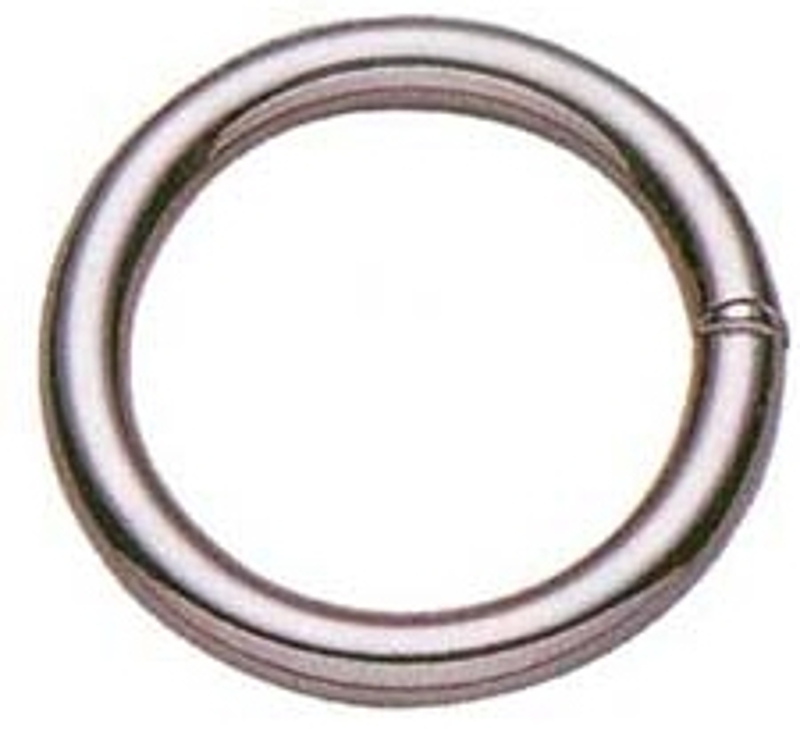Baron 3-2 Welded Ring, 200 lb Working Load, 2 in ID Dia Ring, #3 Chain, Steel, Nickel-Plated, Pack of 10