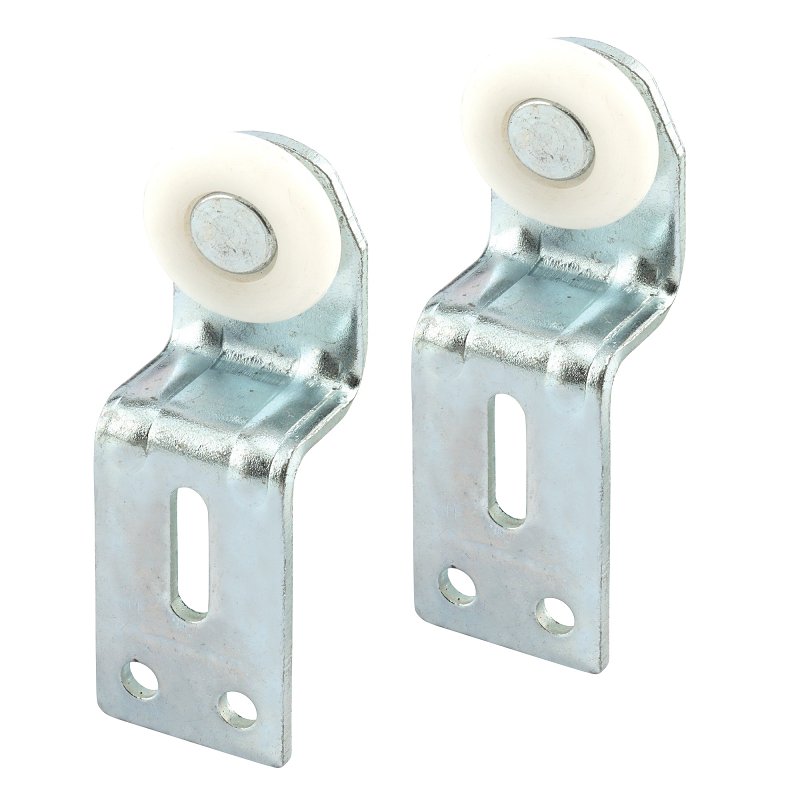 Prime-Line N 6513 Roller Assembly, 1 in Dia Roller, 1/4 in W Roller, Nylon/Steel, Silver, 1-Roller, 35 lb