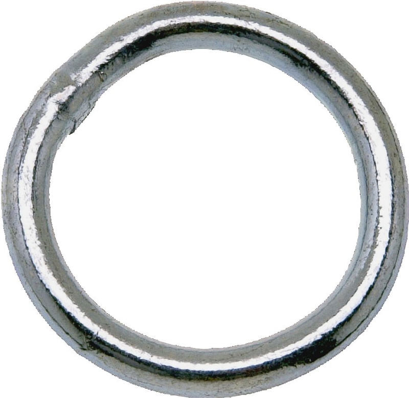 Campbell T7661361 Welded Ring, 200 lb Working Load, 2-1/2 in ID Dia Ring, #2 Chain, 0.26 in Wire, Steel, Zinc-Plated