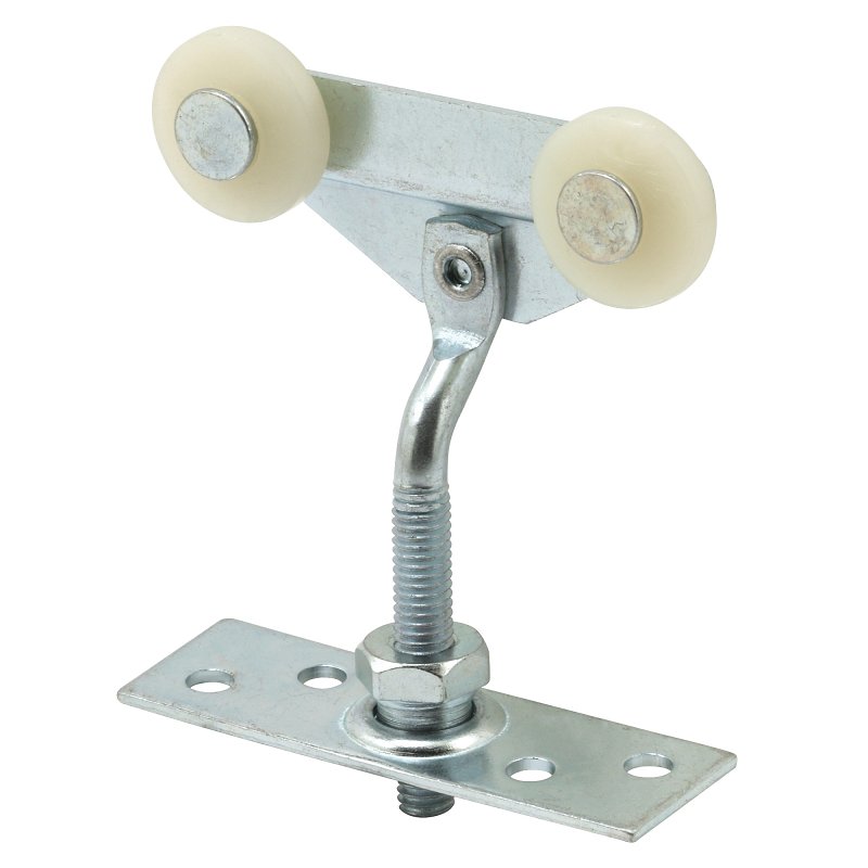 Prime-Line N 6527 Roller Assembly, 3/4 in Dia Roller, 1/4 in W Roller, Nylon/Steel, Silver, 2-Roller, 65 lb