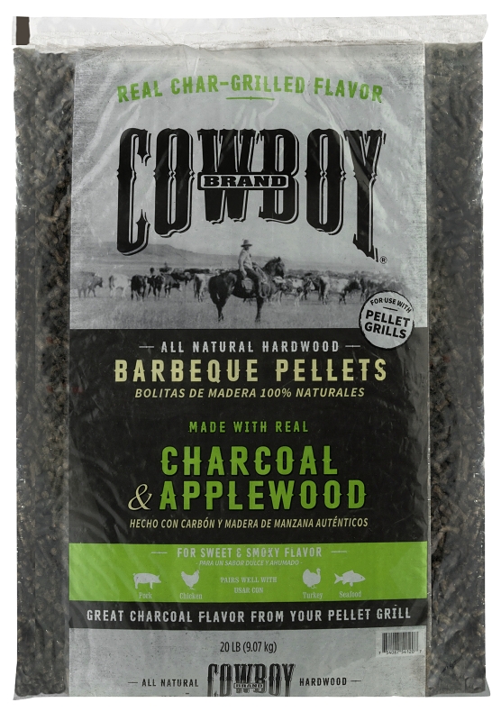 Cowboy 54120 BBQ Pellet, 20 lb, Bag, 18 in L, Wood