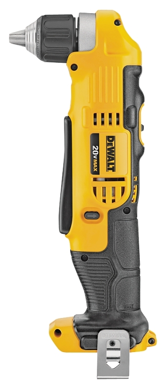 DEWALT 20V MAX DCD740B Right-Angle Drill/Driver, Tool Only, 20 V, 3/8 in Chuck, Keyless, Ratcheting Chuck
