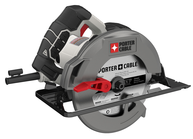 Porter-Cable PCE300 Electric Circular Saw, 15 A, 7-1/4 in Dia Blade, 5/8 in Arbor, 45 deg Bevel