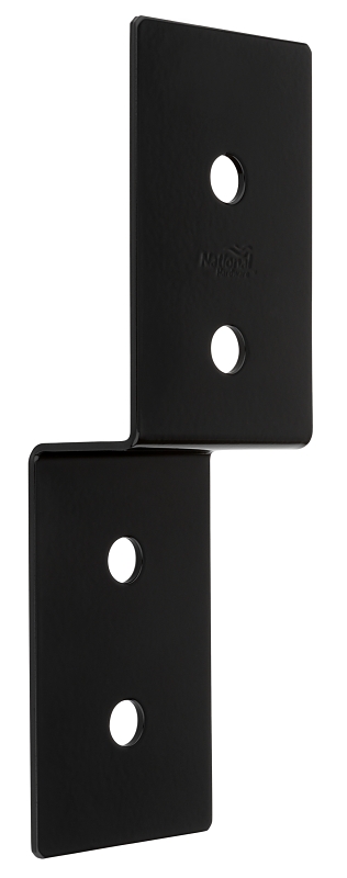 National Hardware Indio 1219BC Series N800-218 Joist Tie, 9-3/4 in L, 3 in W, Steel, Powder-Coated/Storm Shine, Black