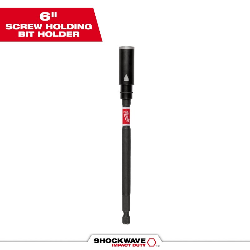 Milwaukee SHOCKWAVE 48-32-7904 Impact-Duty Bit Holder, 1/4 in Drive, 1/4 in Shank, Shock Zone Shank, Steel