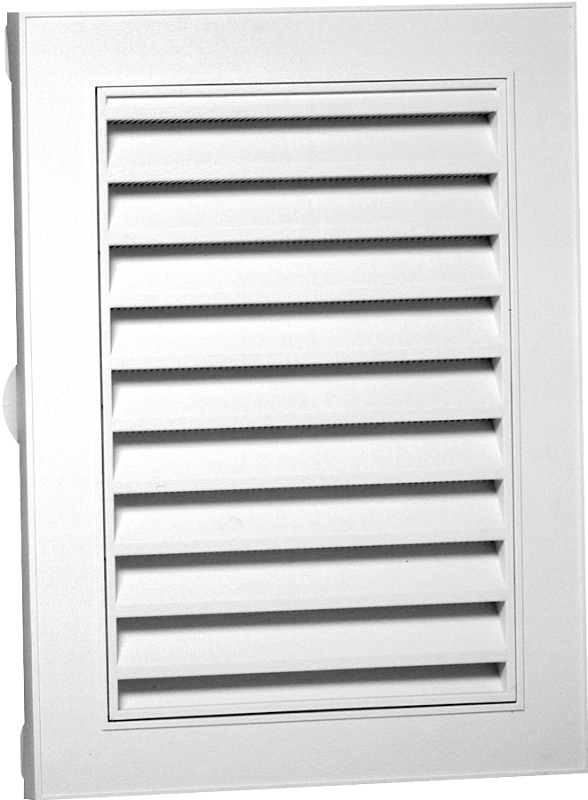 Duraflo 626080-00 Gable Vent, 17 in L, 23 in W, Rectangular, Polypropylene, White
