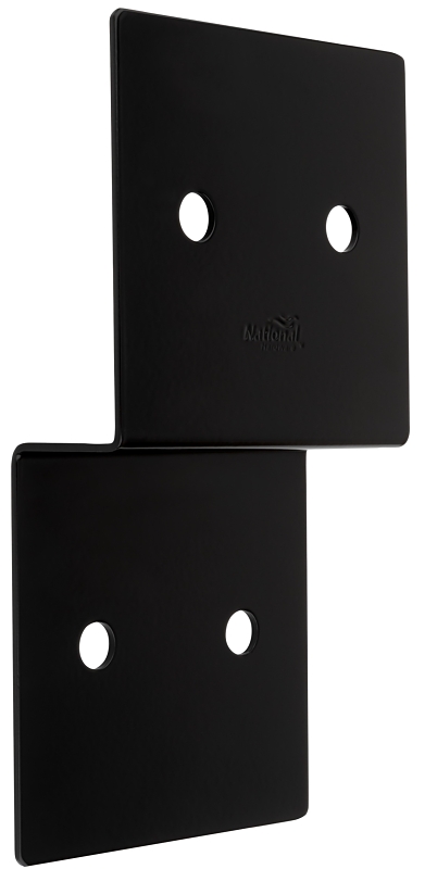 National Hardware Indio 1219BC Series N800-208 Joist Tie, 9-3/4 in L, 5 in W, Steel, Powder-Coated/Storm Shine, Black