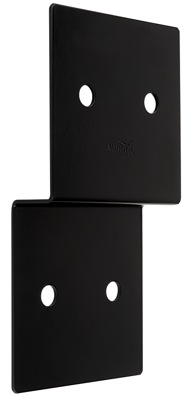 National Hardware Indio 1219BC Series N800-207 Joist Tie, 10 in L, 5 in W, Steel, Powder-Coated/Storm Shine, Black