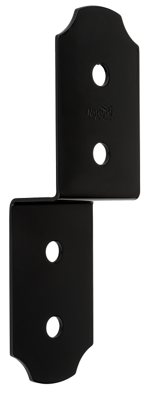 National Hardware Hartley 1219BC Series N800-025 Joist Tie, 9-3/4 in L, 3 in W, Steel, Powder-Coated/Storm Shine, Black