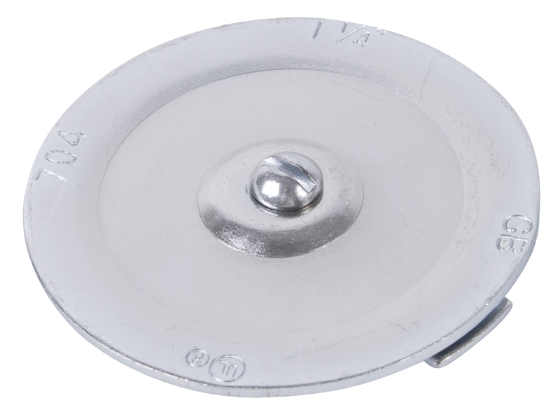 Gardner Bender KO704 Knockout Seal, 3/8 in, Steel, Silver, Galvanized