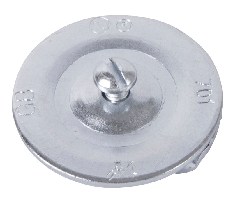 Gardner Bender KO701 Knockout Seal, 3/8 in, Steel, Silver, Galvanized