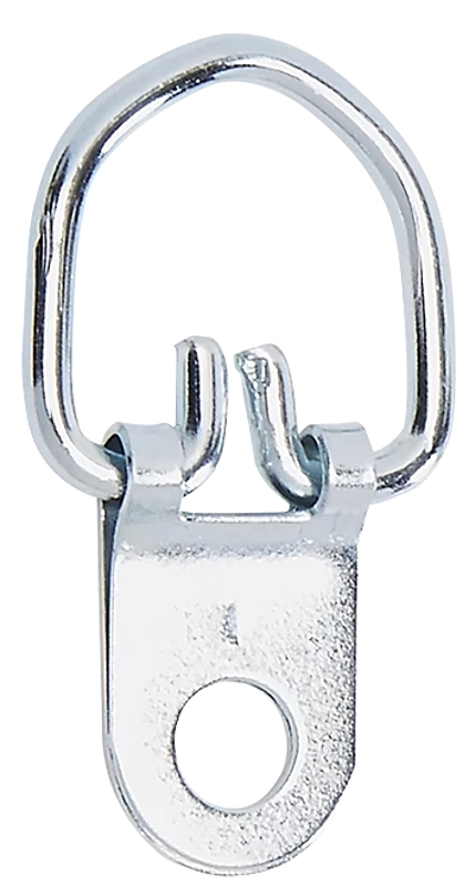 National Hardware TB2527 Series N261-488 D-Ring Hanger, 20 lb, Steel, Zinc-Plated, 0.07 in Projection, Wall Mounting