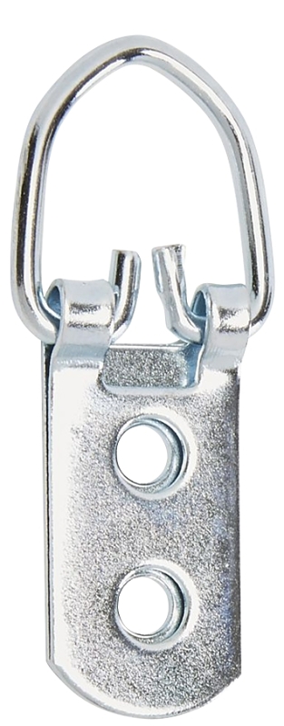 National Hardware V2527 Series N261-489 D-Ring Hanger, 60 lb, Steel, Zinc-Plated, 1-3/8 in Projection, Wall Mounting