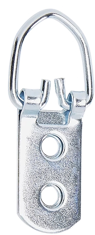 National Hardware TB2527 Series N261-490 D-Ring Hanger, 60 lb, Steel, Zinc-Plated, 1-3/8 in Projection, Wall Mounting