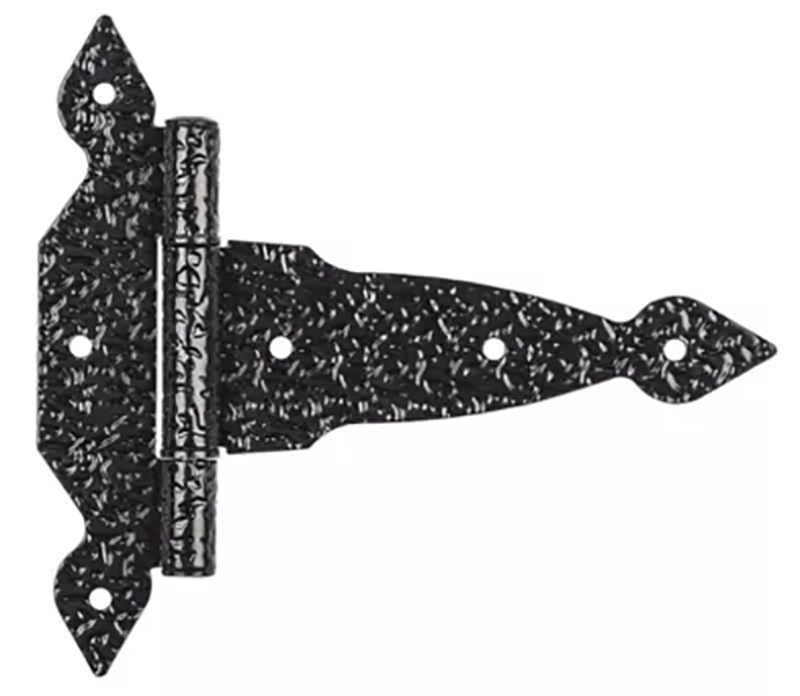 National Hardware N109-011 T-Hinge, 6-15/32 in H Frame Leaf, 1/8 in Thick Frame Leaf, Steel, 48 lb