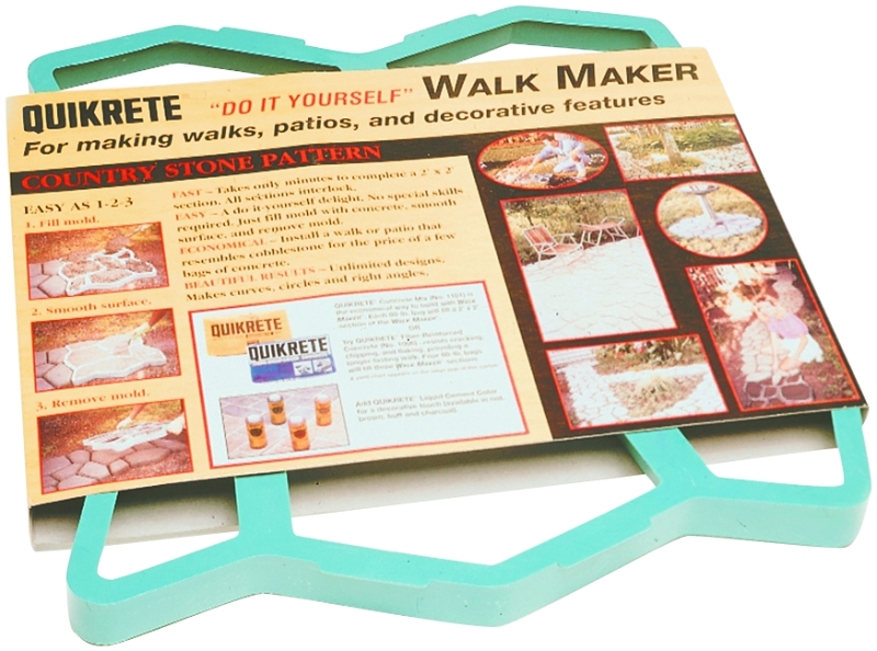 Quikrete Walk Maker Series 6921-32 Building Form, 2 ft L Block, 2 ft W Block, Plastic, 80 lb, Cobblestone Pattern