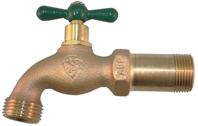 Arrowhead Brass 202LF Standard Hose Bibb, 3/4 in Connection, MIP x Male Hose, 8 to 9 gpm, 125 psi Pressure, Brass Body