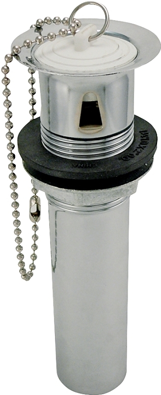 Plumb Pak PP3112PC Lavatory Plug, 1-1/4 in Dia x 12 in L Dimensions, Pop-Out, Brass, Chrome