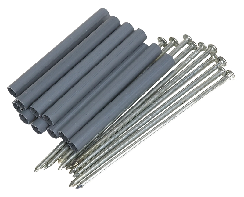 Amerimax 29044 Gutter Spike and Ferrule, 7 in L, Steel, Silver, Galvanized
