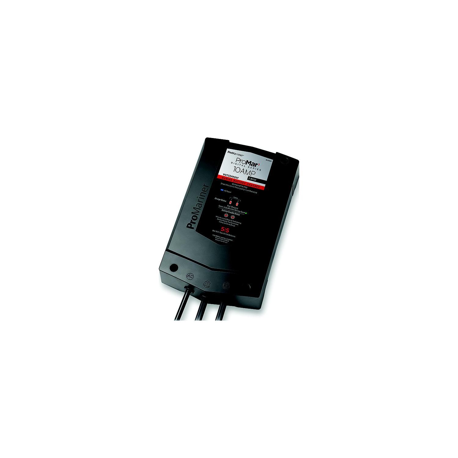 ProMariner 31510 Promar1 DS Series Marine Battery Charger, 10Amp / 2 Bank