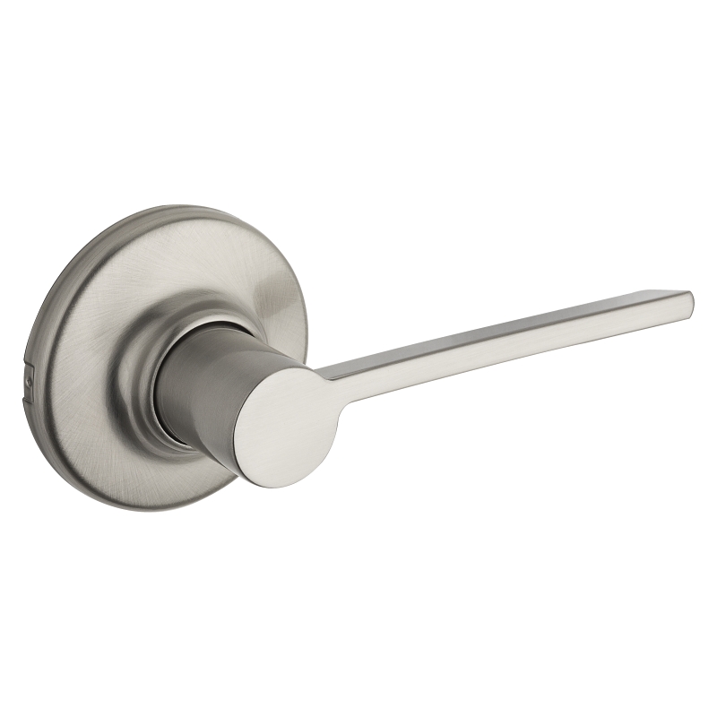 Kwikset 200LRL 15 CP V1 Passage Lever, Satin Nickel, Never Sag Lever Handle, Zinc, Residential, Reversible Hand, 3 Grade