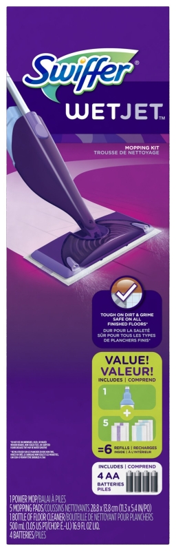 Swiffer WetJet 92811 Sweeper Starter Kit Synthetic Mop Head Pack of 2