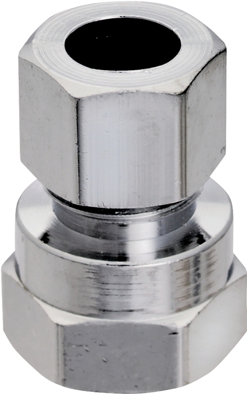 Plumb Pak PP20073LF Straight Adapter, 1/2 x 3/8 in, FIP x Compression, Chrome-Plated