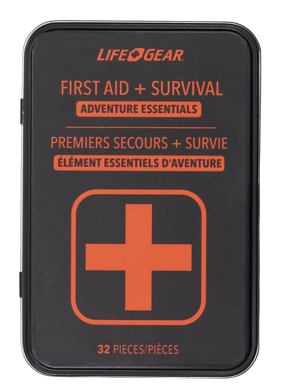 LifeGear 41-3803 First Aid Plus Survival Adventure Essentials Kit, Black