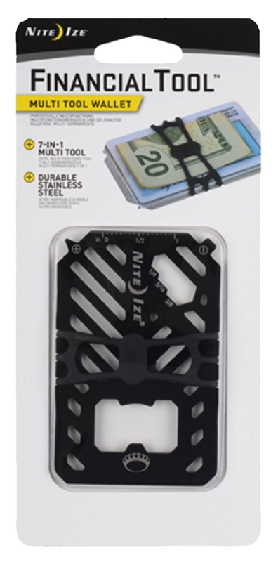 Nite Ize FMT2-01-R7 Multi-Tool Wallet, 7-Function, Stainless Steel