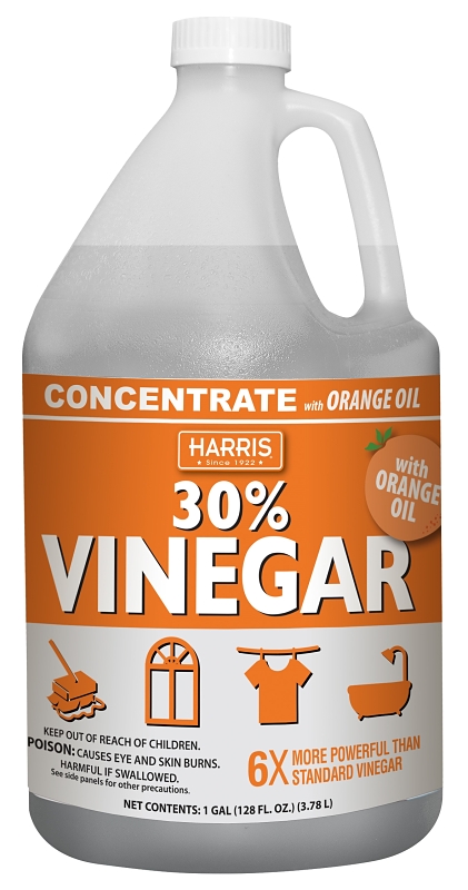Harris ORG30-128 Cleaning Vinegar, 128 oz Bottle, Liquid, Pungent, Vinegar, Clear