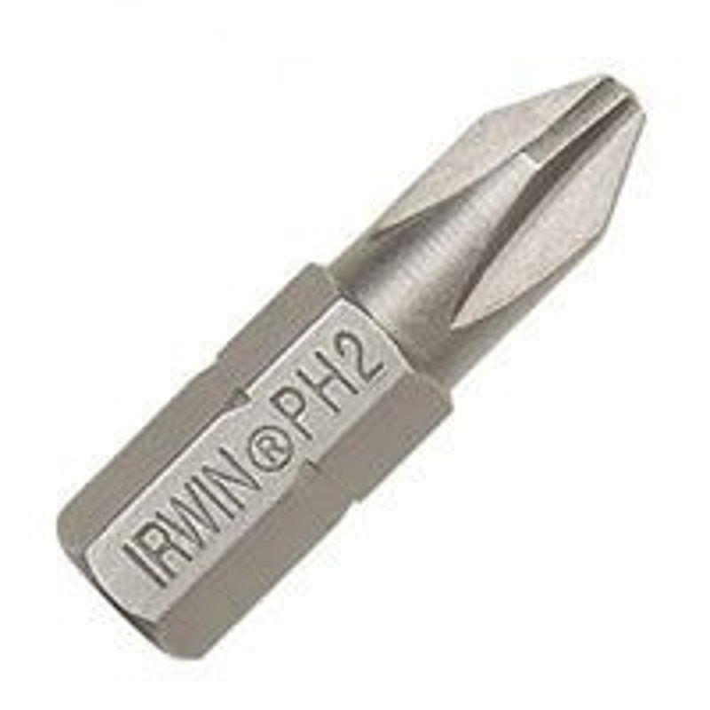 Irwin 3510192C Insert Bit, #3 Drive, Phillips Drive, 1/4 in Shank, Hex Shank, 1 in L, Tool Steel