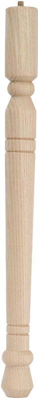 Waddell Early American Series 2562 Table Leg, 11-3/4 in H, 1-3/8 in W, 1-3/8 in L, Hardwood, Sanded/Smooth