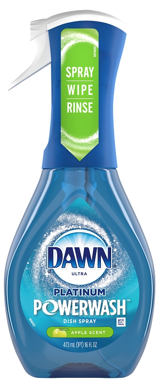 Dawn Platinum Powerwash 52365 Dish Soap Spray, 16 oz, Liquid, Apple, Colorless