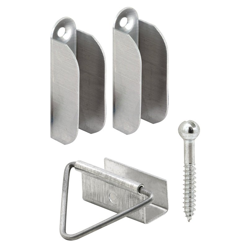 Prime-Line PL 7760 Top Hanger and Bottom Latch, Aluminum, Mill, Silver, For: 7/16 in Screen Frames