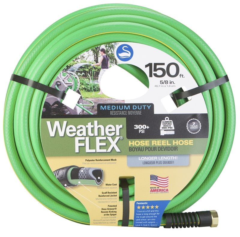 Swan SNHR58150 Garden Hose, 5/8 in, 150 ft L, Female, Green