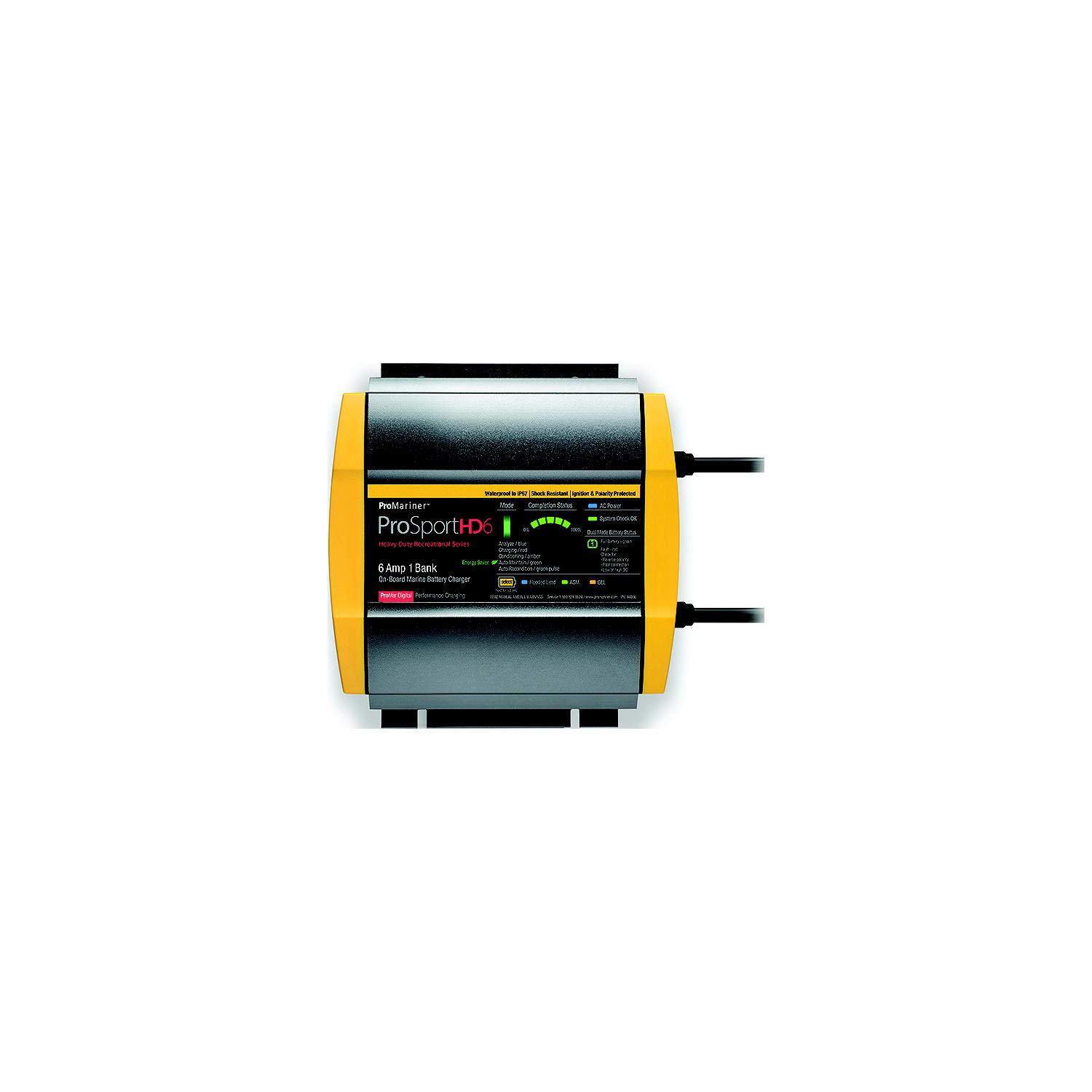 ProMariner 44006 Prosporthd Series USA Batttery Charger, 6 Amps, 1 Bank