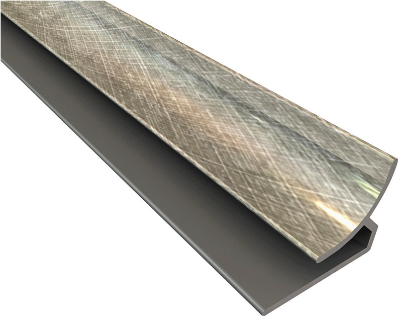 Fasade 92821 Inside Corner Trim, 18 in L, 3/4 in W, Cross Hatch Pattern, Thermoplastic, Silver, Cross Hatch Silver, Pack of 5