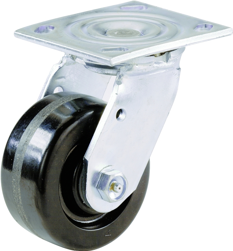 Shepherd Hardware 1400 Series 9774 Phenolic Swivel Caster, 6 in Dia Wheel, Phenolic Wheel, Black, 840 lb