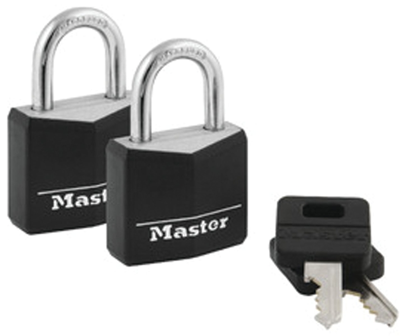 Master Lock 131T Padlock, Keyed Alike Key, 3/16 in Dia Shackle, 5/8 in H Shackle, Steel Shackle, Brass Body