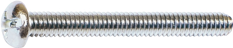 Midwest Fastener 07667 Machine Screw, #8-32 Thread, 1-1/2 in L, UNC Thread, Round Head, Combo Drive, Steel, Zinc-Plated