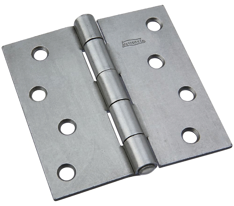 National Hardware N140-681 Utility Hinge, 4 in W Frame Leaf, 0.11 in Thick Frame Leaf, Steel, Riveted Pin, 70 lb