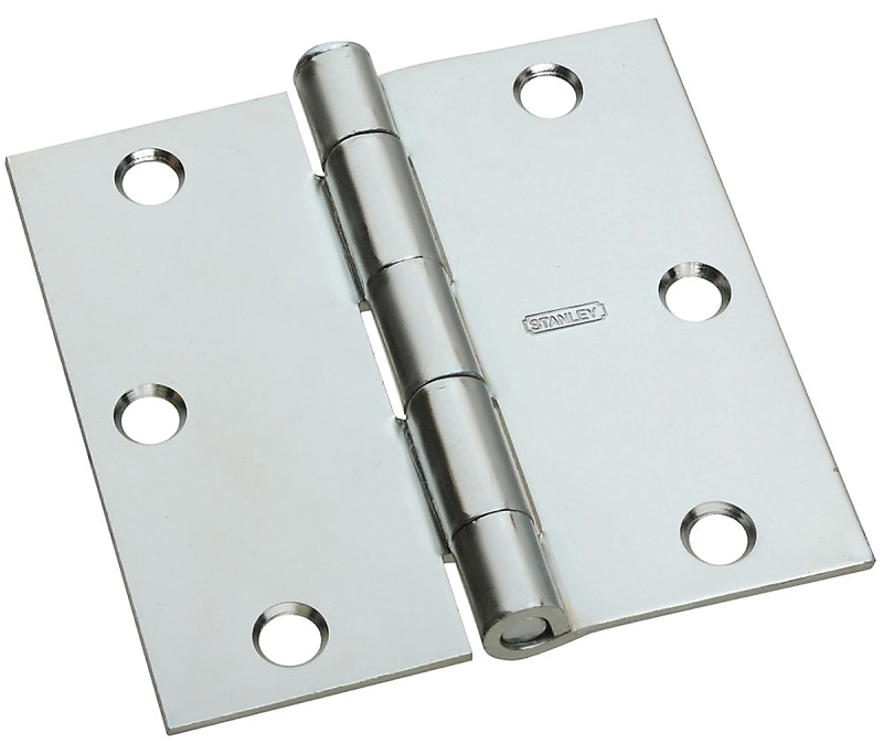 National Hardware N830-196 Door Hinge, Steel, Zinc-Plated, Full-Mortise Mounting, 50 lb