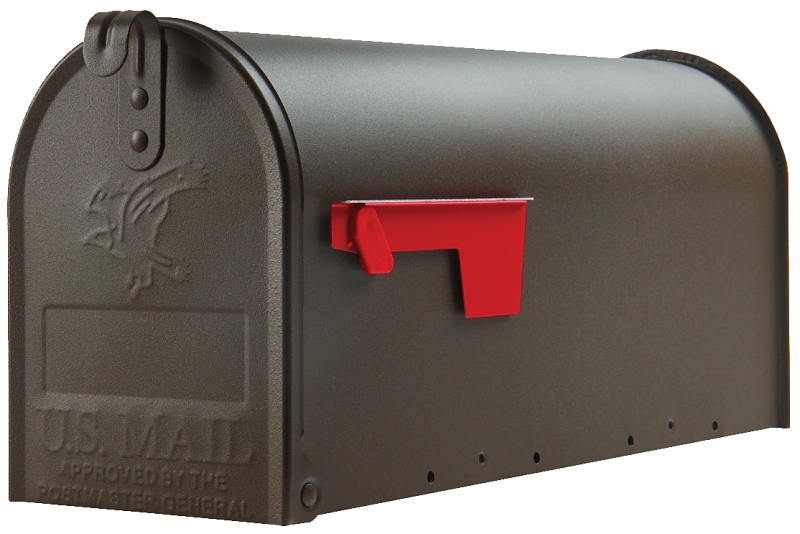 Gibraltar Mailboxes Elite Series E1100BZ0 Mailbox, 800 cu-in Capacity, Steel, Galvanized/Textured Bronze, 6.9 in W