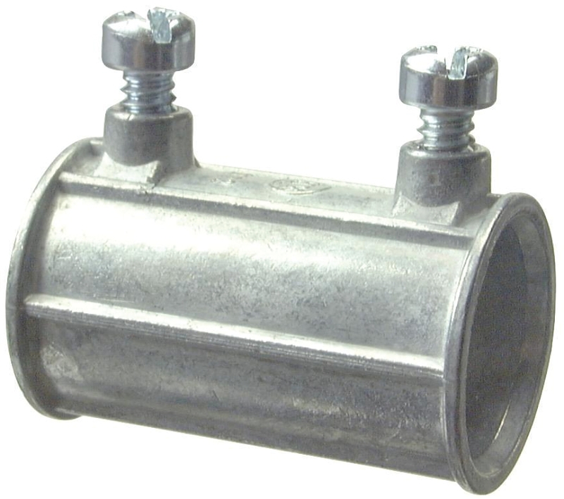 Halex 23220 EMT Coupling, 1/2 in Set Screw, Zinc - 5/BAG