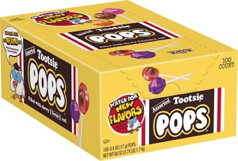 Tootsie Rolls 508 Lollipop, Assorted, 3.75 lb Box, Pack of 100