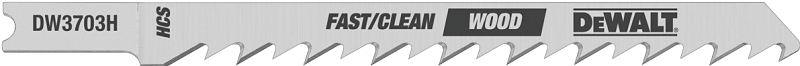 DEWALT DW3703H Jig Saw Blade, 1/4 in W, 4 in L, 6 TPI, HCS Cutting Edge