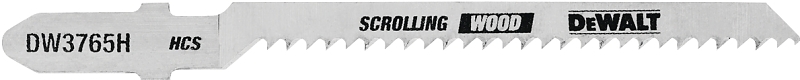 DEWALT DW3765H Jig Saw Blade, 1/4 in W, 3 in L, 12 TPI, Carbide/HCS Cutting Edge