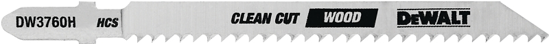 DEWALT DW3760H Jig Saw Blade, 1/4 in W, 4 in L, 10 TPI, HCS Cutting Edge